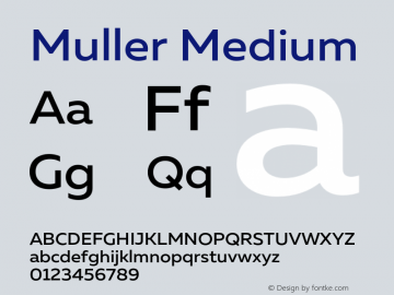 Muller Medium Version 1.000;PS 001.000;hotconv 1.0.88;makeotf.lib2.5.64775 Font Sample