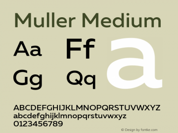 Muller Medium Version 1.000 Font Sample