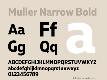 Muller Narrow Bold Version 1.000 Font Sample
