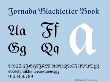Jornada Blackletter Book Version 1.000;PS 001.000;hotconv 1.0.88;makeotf.lib2.5.64775图片样张