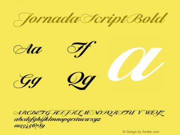 Jornada Script Bold Version 1.000;PS 001.000;hotconv 1.0.88;makeotf.lib2.5.64775 Font Sample