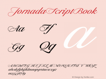 Jornada Script Book Version 1.000;PS 001.000;hotconv 1.0.88;makeotf.lib2.5.64775 Font Sample