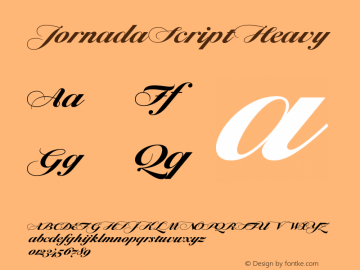Jornada Script Heavy Version 1.000;PS 001.000;hotconv 1.0.88;makeotf.lib2.5.64775 Font Sample
