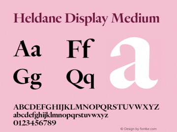 HeldaneDisplay-Medium Version 1.002;0 Font Sample