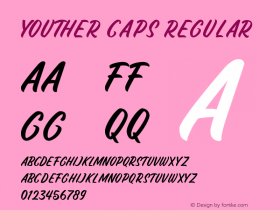 YoutherCaps 1.000 Font Sample