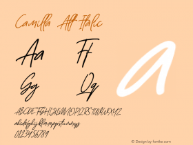 CamillaAlt-Italic Version 1.000图片样张