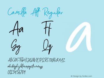 CamillaAlt-Regular Version 1.000 Font Sample