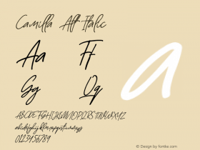 CamillaAlt-Italic Version 1.000图片样张