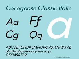 CocogooseClassic-Italic Version 1.000图片样张