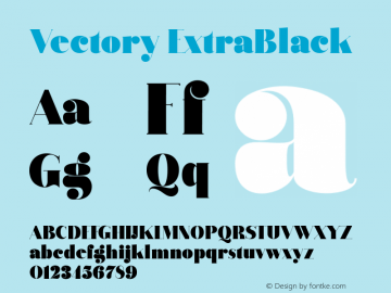 Vectory-ExtraBlack Version 1.000图片样张