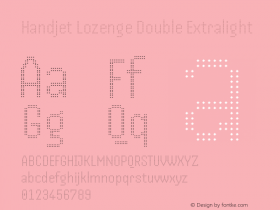 Handjet Lozenge Double Extralight Version 1.000; ttfautohint (v1.8)图片样张