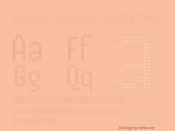 Handjet Lozenge Double Thin Version 1.000; ttfautohint (v1.8)图片样张