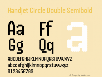 Handjet Circle Double Semibold Version 1.000; ttfautohint (v1.8)图片样张