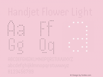 Handjet Flower Light Version 1.000; ttfautohint (v1.8) Font Sample