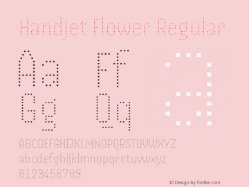 Handjet Flower Regular Version 1.000; ttfautohint (v1.8) Font Sample