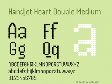 Handjet Heart Double Medium Version 1.000; ttfautohint (v1.8)图片样张