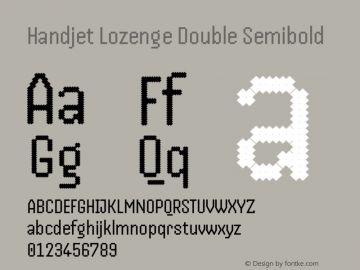 Handjet Lozenge Double Semibold Version 1.000; ttfautohint (v1.8)图片样张