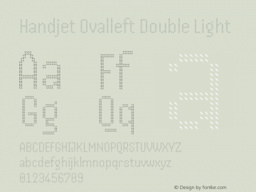 Handjet Ovalleft Double Light Version 1.000; ttfautohint (v1.8)图片样张