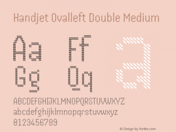 Handjet Ovalleft Double Medium Version 1.000; ttfautohint (v1.8)图片样张