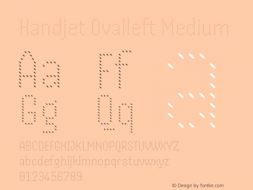 Handjet Ovalleft Medium Version 1.000; ttfautohint (v1.8) Font Sample