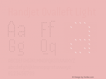 Handjet Ovalleft Light Version 1.000; ttfautohint (v1.8) Font Sample