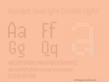 Handjet Ovalright Double Light Version 1.000; ttfautohint (v1.8)图片样张