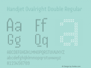 Handjet Ovalright Double Regular Version 1.000; ttfautohint (v1.8)图片样张