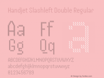 Handjet Slashleft Double Regular Version 1.000; ttfautohint (v1.8)图片样张