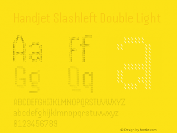 Handjet Slashleft Double Light Version 1.000; ttfautohint (v1.8)图片样张