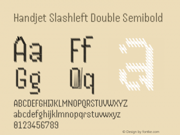 Handjet Slashleft Double Semibold Version 1.000; ttfautohint (v1.8)图片样张