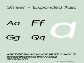 Street - Expanded Italic 1.0图片样张