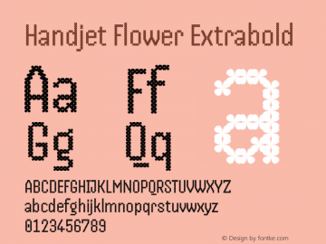 Handjet Flower Extrabold Version 1.000; ttfautohint (v1.8) Font Sample