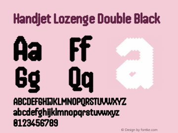Handjet Lozenge Double Black Version 1.000; ttfautohint (v1.8) Font Sample