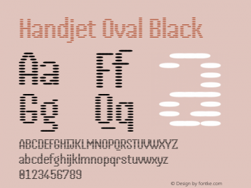 Handjet Oval Black Version 1.000; ttfautohint (v1.8) Font Sample