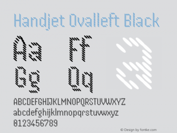 Handjet Ovalleft Black Version 1.000; ttfautohint (v1.8) Font Sample