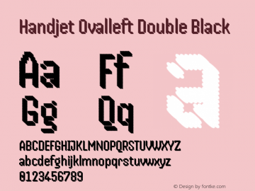 Handjet Ovalleft Double Black Version 1.000; ttfautohint (v1.8)图片样张