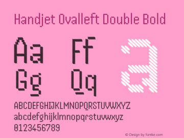 Handjet Ovalleft Double Bold Version 1.000; ttfautohint (v1.8)图片样张