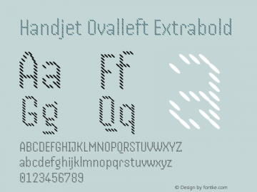 Handjet Ovalleft Extrabold Version 1.000; ttfautohint (v1.8) Font Sample