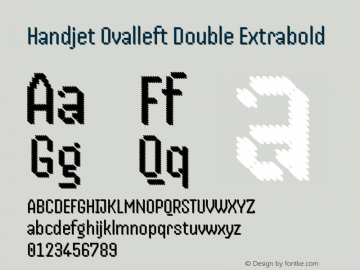 Handjet Ovalleft Double Extrabold Version 1.000; ttfautohint (v1.8)图片样张