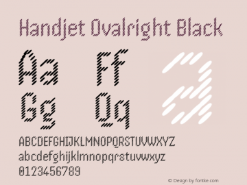 Handjet Ovalright Black Version 1.000; ttfautohint (v1.8)图片样张