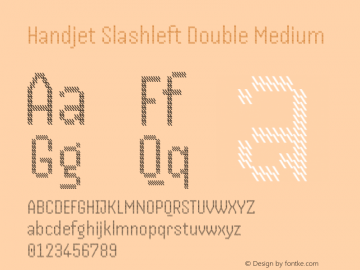 Handjet Slashleft Double Medium Version 1.000; ttfautohint (v1.8)图片样张