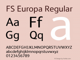 FS Europa Regular Version 1.000图片样张