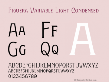 Figuera Variable Light Condensed Version 1.000图片样张