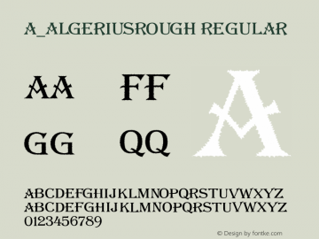 a_AlgeriusRough Regular 01.03 Font Sample