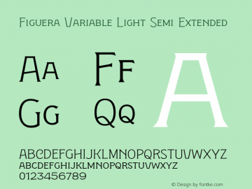 Figuera Variable Light Semi Extended Version 1.000;PS 001.000;hotconv 1.0.88;makeotf.lib2.5.64775图片样张