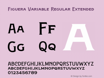 Figuera Variable Regular Extended Version 1.000;PS 001.000;hotconv 1.0.88;makeotf.lib2.5.64775图片样张