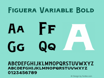 Figuera Variable Bold Semi Extended Version 1.000;PS 001.000;hotconv 1.0.88;makeotf.lib2.5.64775图片样张