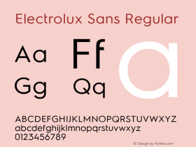 Electrolux Sans Regular Version 2.001 Font Sample