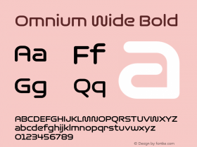 Omnium-WideBold Version 1.000 Font Sample