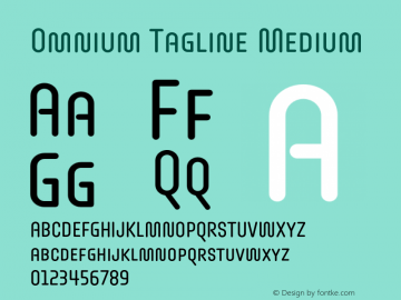 Omnium-TaglineMedium Version 1.000 Font Sample